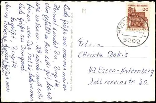 Ansichtskarte Allner-Hennef (Sieg) Partie am Schloss Allner 1965