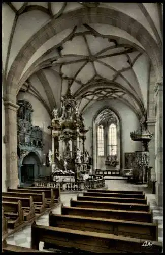 Ansichtskarte Dettelbach Wallfahrtskirche Innenansicht 1960