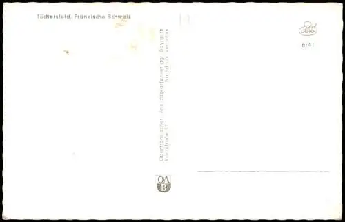 Tüchersfeld-Pottenstein Ortsansicht Ort Fränkische Schweiz 1960