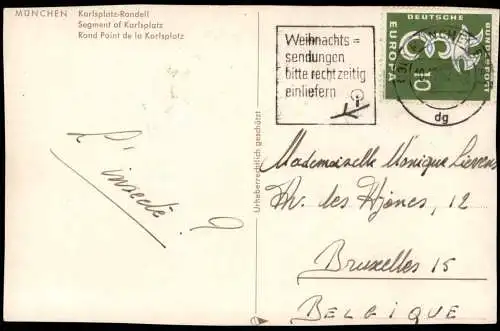 Ansichtskarte München Karlsplatz-Rondell 1959