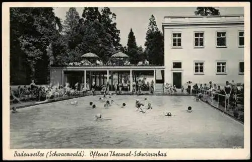 Ansichtskarte Badenweiler Thermal-Schwimmbad 1930