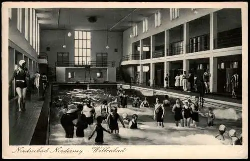 Ansichtskarte Norderney Wellenbad 1930