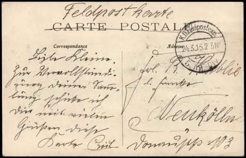 CPA Paris Boulevard St-Denis et la Porte St-Martin 1915   1. WK Feldpost  )