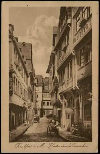 Frankfurt am Main Stadtteilansicht Hinter Lämmchen 1923   Infla Frankatur
