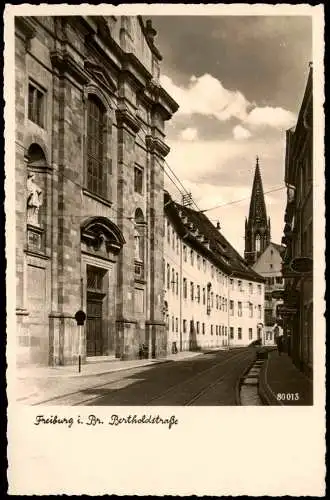 Ansichtskarte Freiburg im Breisgau Bertholdstraße - Fotokarte 1934