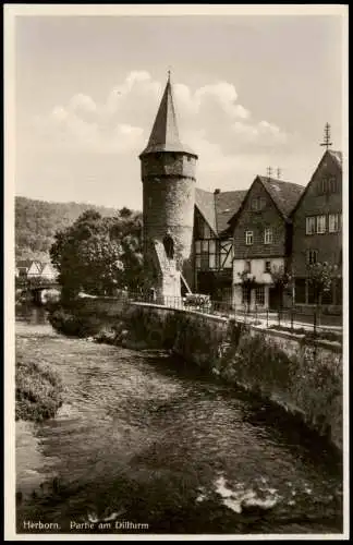 Ansichtskarte Herborn Partie am Dillturm - Fotokarte 1933