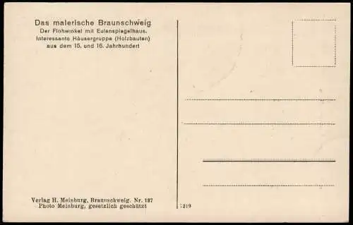 Ansichtskarte Braunschweig Flohwinkel - Wäscherei Edelweiß 1928