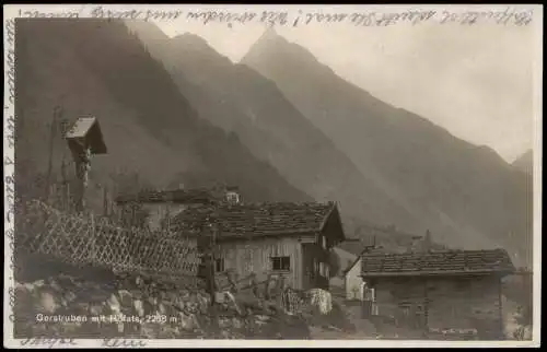 Ansichtskarte Gerstruben-Oberstdorf (Allgäu) Hütten und Holzkeuz 1926  Bayern