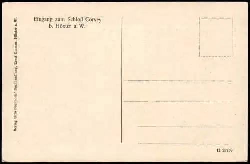 Ansichtskarte Höxter (Weser) Schloß Kloster Corvey 1928