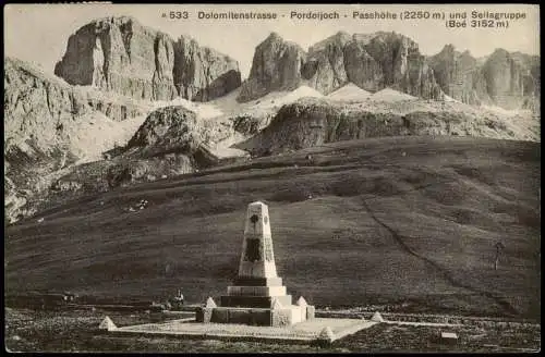 Kanzenei Canazei (Cianacèi) Pordoijoch / Passo Pordoi Sellagruppe 1912