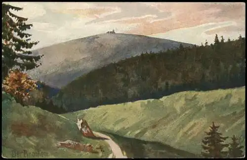 Ansichtskarte Ilsenburg (Harz) Weg zum Brocken - Künstlerkarte 1916