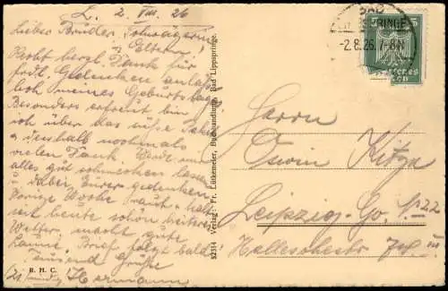 Ansichtskarte Bad Lippspringe Portal zum Kurpark 1926