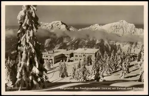 Predigtstuhl-Bad Reichenhall Predigtstuhl Berghotel im Winter 1935