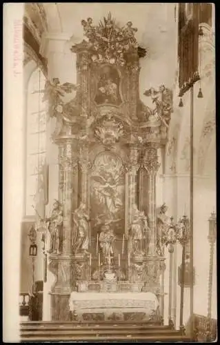 Ansichtskarte Mittenwald Echtfoto-Karte Innenansicht Kirche 1910