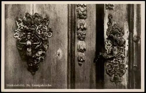 Ansichtskarte Dinkelsbühl St. Georgskirche - Beschläge 1929