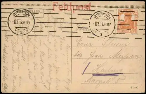 Ansichtskarte Bremen Das größte Fass Ratskeller 1917