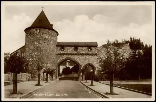 Ansichtskarte Wetzlar Straßen Partie am Säuturm 1930