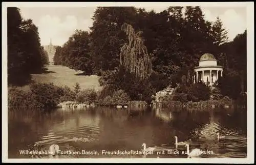 Bad Wilhelmshöhe Kassel   Fontänen Bassin Freundschaftstempel Herkules 1930