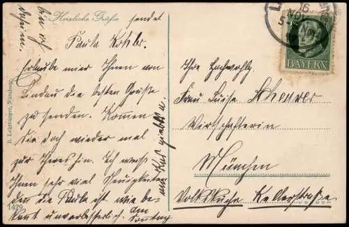 Ansichtskarte Lindau (Bodensee) Brandung am Eisenbahndamm 1916