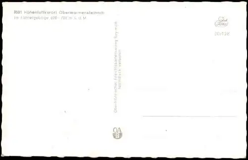 Oberwarmensteinach-Warmensteinach Ortsansicht Oberwarmensteinach 1960