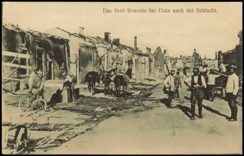 Rouvres-en-Woëvre Dorf Rouvres bei Etain nach der Schlacht 1915 Feldpost