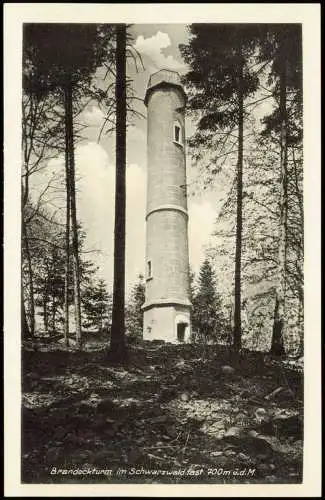 Ansichtskarte .Baden-Württemberg Brandeckturm im Schwarzwald 1950