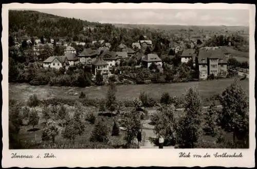 Ansichtskarte Ilmenau Blick von der Goetheschule 1939