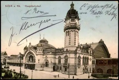 Ansichtskarte Köln Hauptbahnhof Color 1907