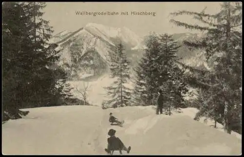 Ansichtskarte Tegernsee (Stadt) Wallbergrodelbahn mit Hirschberg 1911