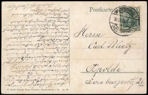 Ansichtskarte .Thüringen Kühe Kuhherde im Thüringer Walde 1910