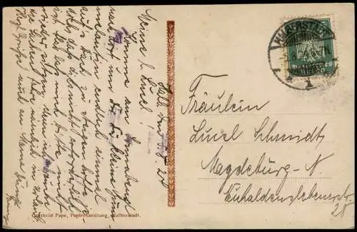 Ansichtskarte Halberstadt Straßen-Ansicht vom Ratskeller 1924