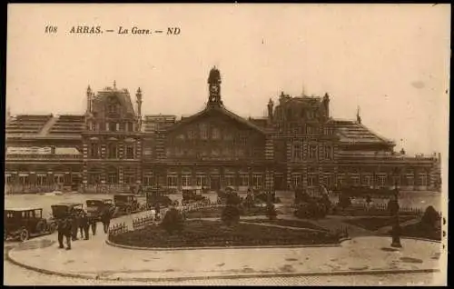 CPA Arras Atrecht Bahnhof (La Gare) 1910