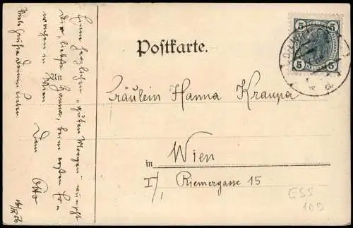Ansichtskarte Wien Straßenszene Denkmal Frau Künstlerkarte 1908