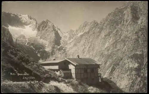 Ansichtskarte Grainau Knorrhütte Zugspitze Alpen 1912