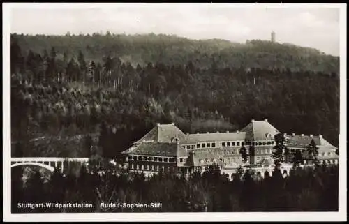 Ansichtskarte Stuttgart Stuttgart-Wildparkstation Rudolf-Sophien-Stift 1940