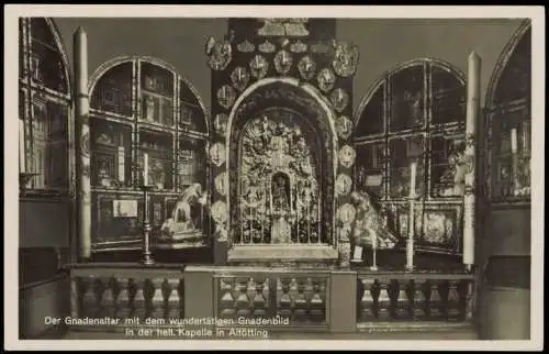 Altötting Der Gnadenaltar mit dem wundertätigen Gnadenbild 1930