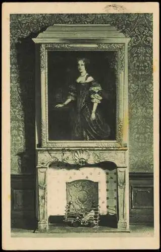Ansichtskarte Pempelfort-Düsseldorf Schloss Jägerhof Kamin mit Bildnis 1926