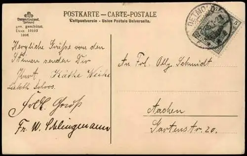 Holzhausen Externsteine Horn-Bad Meinberg Teutoburger Wald coloriert 1906