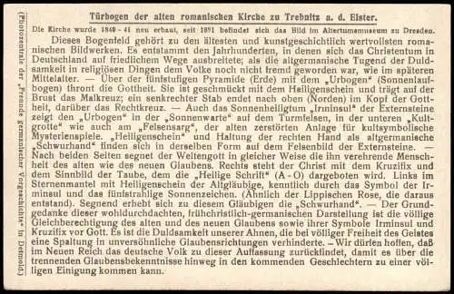 Ansichtskarte Trebnitz Türbogen der alten romanischen Kirche Elster 1922