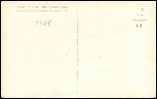 Ansichtskarte Frankfurt am Main Märchenbrunnen 1930