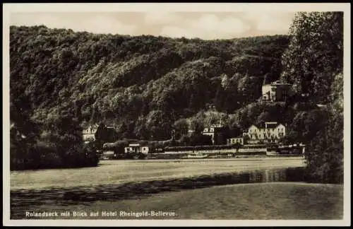 Ansichtskarte Rolandseck-Remagen Hotel Rheingold-Bellevue. 1934