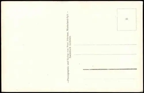 Ansichtskarte Westerland-Sylt Promenade Sturmflut 1932