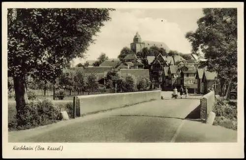 Ansichtskarte Kirchhain Straßenpartie Bz. Kassel 1953