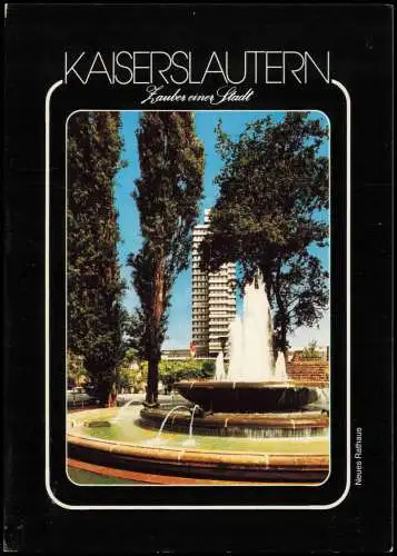 Ansichtskarte Kaiserslautern Springbrunnen Hochhaus 1980