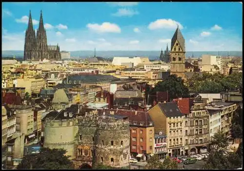 Ansichtskarte Köln Panorama-Ansicht, Blick zum Dom 1970