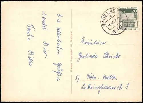 St. Goarshausen Mehrbildkarte Loreleyfelsen am Rhein Loreley 1968