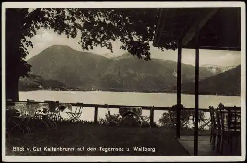 Ansichtskarte Gmund am Tegernsee Gaststätte und Café Gut Kaltenbrunn 1930