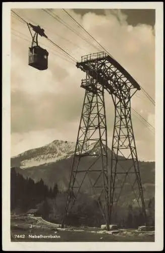 Ansichtskarte Oberstdorf (Allgäu) Nebelhornbahn Seilbahn Fotokarte 1931