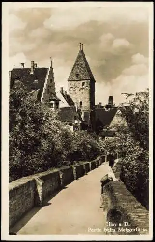 Ansichtskarte Ulm a. d. Donau Partie beim Metzgerturm 1935  gel. nach Ljubljana