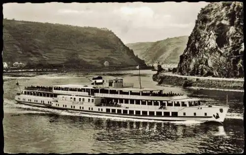 Köln-Düsseldorfer Rheindampfschiffahrt Motorschiff Berlin 1959  Bordstempel